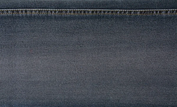 Blue Denim Jeans Textur Mit Naht Denim Stoff Hintergrund — Stockfoto