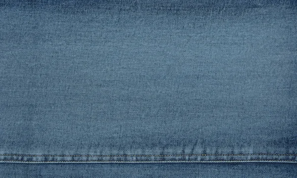 Blå Denim Jeans Tekstur Med Søm Denim Fabric Baggrund - Stock-foto