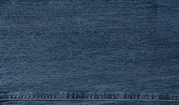 Blue Denim Jeans Textur Mit Naht Denim Stoff Hintergrund — Stockfoto