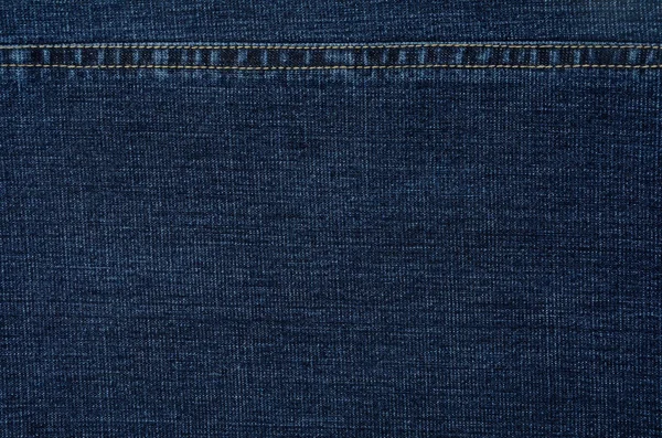 Kék Denim Farmer Textúra Varrás Farmer Szövet Háttér — Stock Fotó