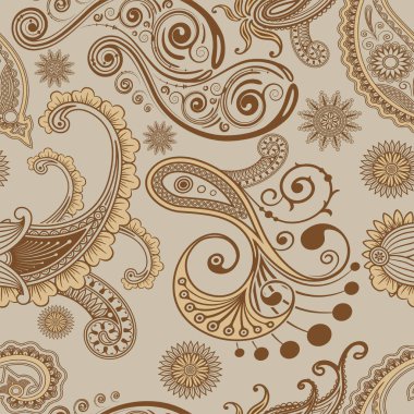 Dikişsiz desen Paisley stili