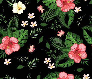 güzel tropikal çiçek deseni