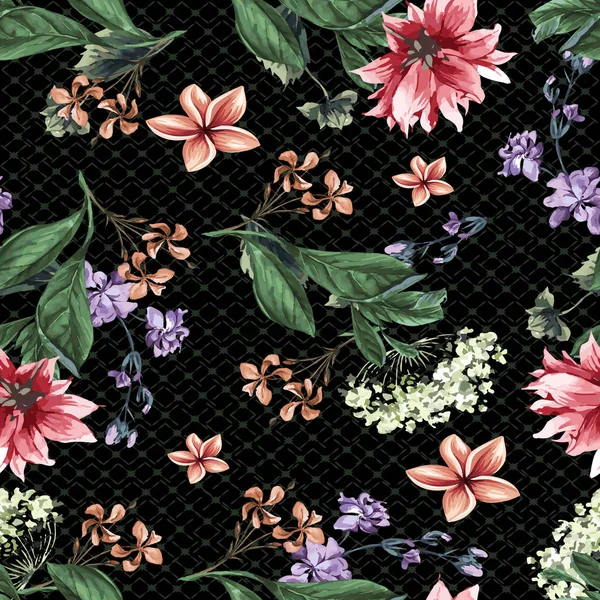 beautiful colorful flower geometric background