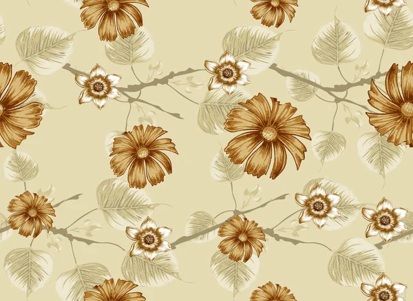 güzel çiçekler ve yapraklar dallar