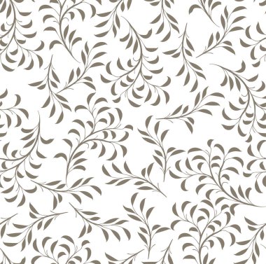 Çiçek seamless modeli swirls ve arka plan için kaydırma ve kumaş çiçekler
