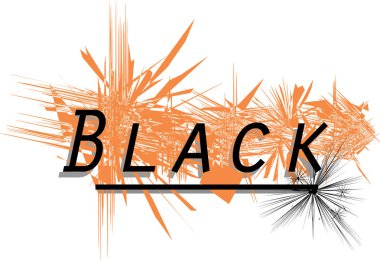 Siyah metin tasarım soyut