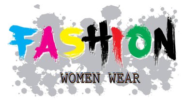 Moda kadın giyim metin tasarım