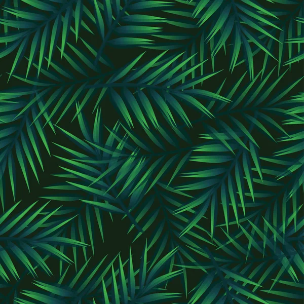 Padrão de folhas de palma sem costura — Fotografia de Stock