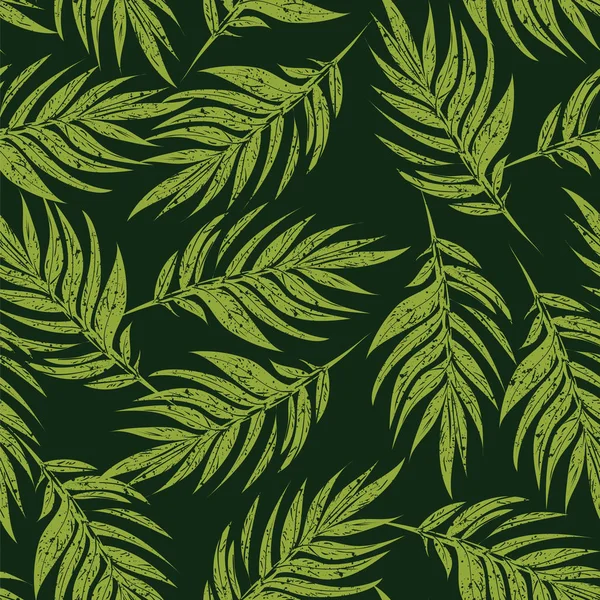 Mão sem costura desenhar ramos com folha padrão grunge fundo — Fotografia de Stock