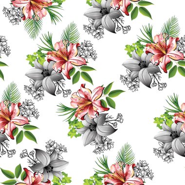 terk desenli güzel dikişsiz çiçek 