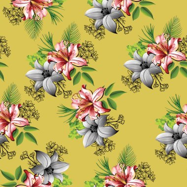 terk desenli güzel dikişsiz çiçek 