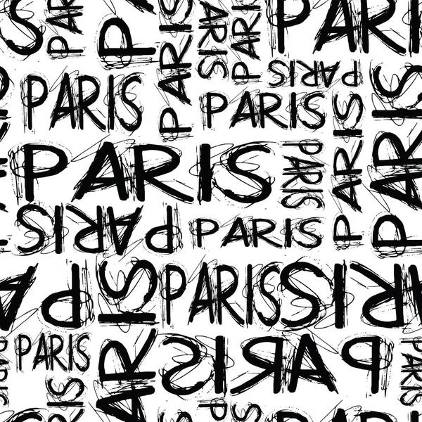 Trendy fashion seamless paris text design pattern