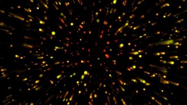 Kırmızı ve Sarı Küreler Siyah Arka Plan Üzerinde Ileri Geri Hareket