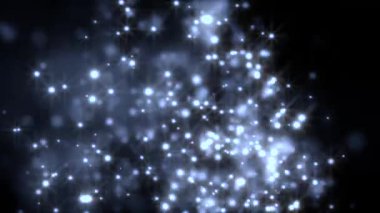 Siyah Arkaplanda Beyaz Parçacıklar. Kusursuz döngü