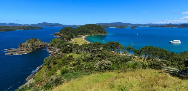 Impresionante Paisaje Isla Motuarohia Roberton Bahía Las Islas Nueva Zelanda — Foto de Stock