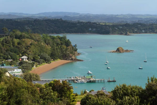 Geografía Russell Encuentra Ubicado Las Coordenadas Muelle Adentra Bahía Kororareka — Foto de Stock