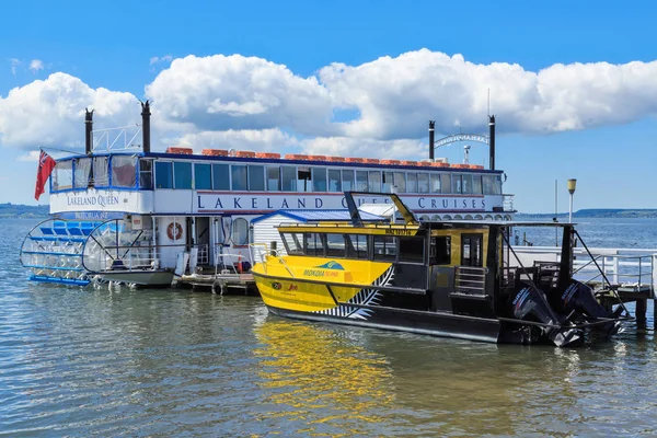 Een Paddlewheeler Boot Lakeland Queen Het Mokoia Eiland Ferry Rotorua — Stockfoto