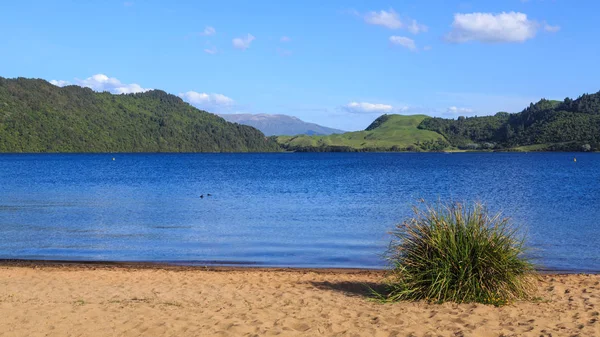 Lagos Escénicos Zona Rotorua Nueva Zelanda Panorama Playa Arena Boyes — Foto de Stock