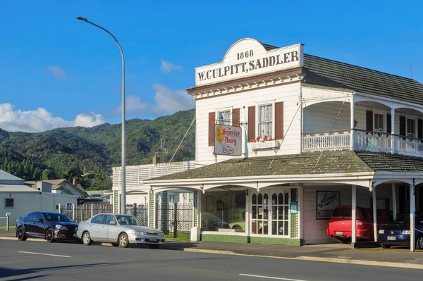 Histórico Edificio Culpitt Saddler Támesis Nueva Zelanda Construido Con Madera — Foto de Stock