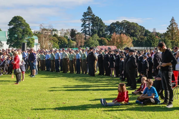 Anzac Day Memorial Park Tauranga Nya Zeeland Minnesdag För Väpnade — Stockfoto