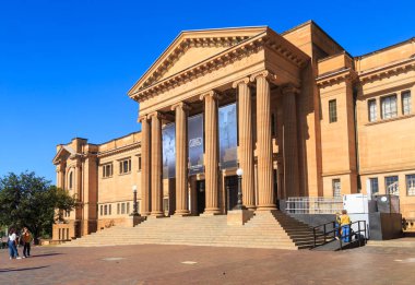 Yeni Güney Galler Devlet Kütüphanesi, Sydney, Avustralya. Tarihi Mitchell Wing 'e giriş. Mayıs 27 2019