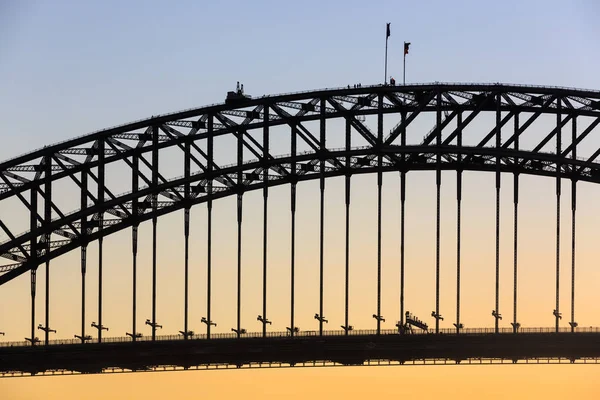 Μέρος Της Γέφυρας Του Σίδνεϊ Της Αυστραλίας Βάση Τον Ουρανό — Φωτογραφία Αρχείου