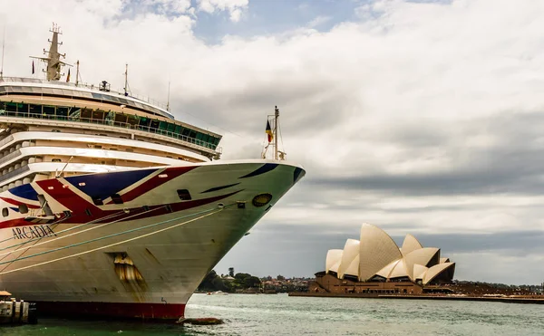 Sydney Australia 2019 Iconica Nave Crociera Arcadia Attraccata Nel Porto — Foto Stock