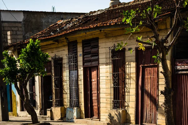 Foto Viaggio Del Parco Centrale Cienfuegos Jose Marti Con Palme — Foto Stock