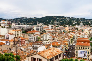 Cannes, Fransa Cote d'Azur, tarihi kentin panoramik görünüm