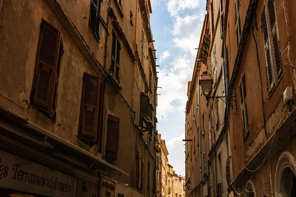 Pittoreska Trånga Gatorna Den Gamla Staden Bonifacio Corsica — Stockfoto