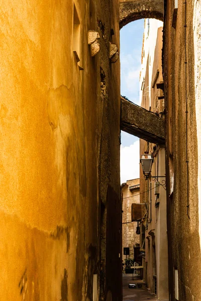 Malerische Enge Gassen Der Altstadt Von Bonifacio Korsika — Stockfoto