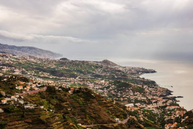 Panorama Funchal Madeira Adası, Portekiz.