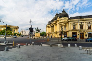 Bükreş, Romanya - 2019. Carol I Üniversitesi vakfı ve Cen