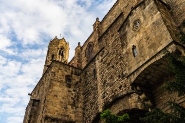 Barselona Gotik kale duvarları, İspanya.