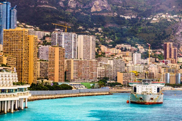Monte Carlo, Monaco ��� 2019. Monte Carlo city panorama and harb — Stock Photo, Image