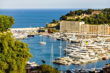 Monte Carlo, Monako 2019. Monte Carlo şehir panoraması ve harb