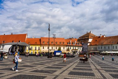 Sibiu, Romanya - 2019. Panoramik Bi merak Turist