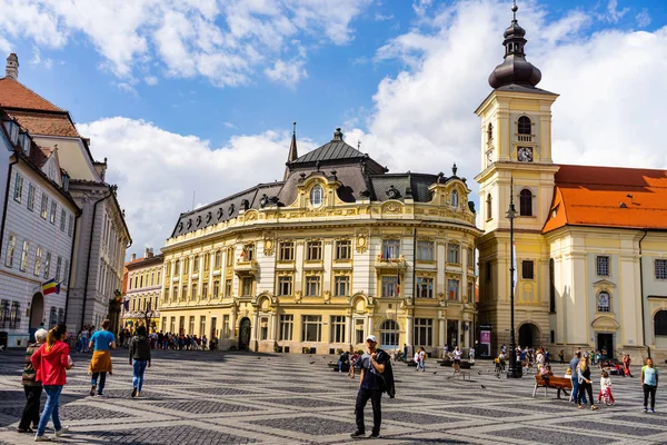Sibiu, Romanya - 2019. Panoramik Bi merak Turist