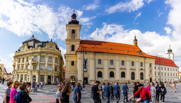 Sibiu, Romanya - 2019. Panoramik Bi merak Turist