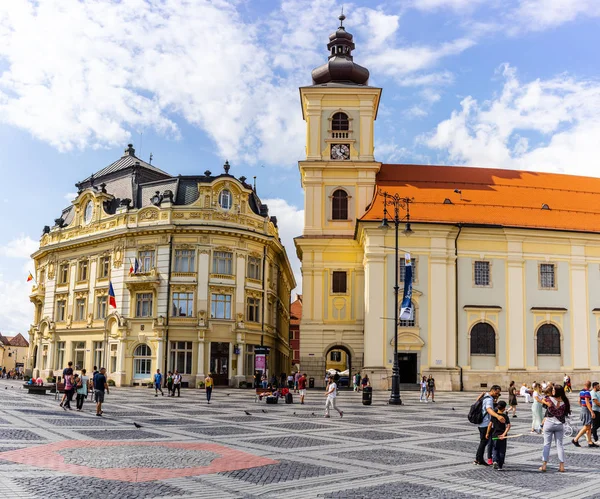 Sibiu, Romanya - 2019. Panoramik Bi merak Turist