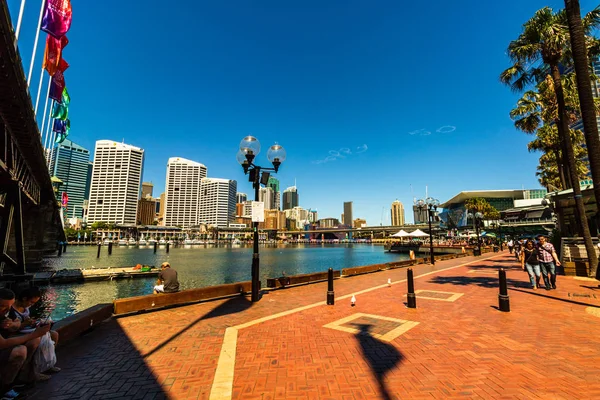 Sydney, Australia - 2019. Darling harbor, one of the main attrac — Stock Photo, Image