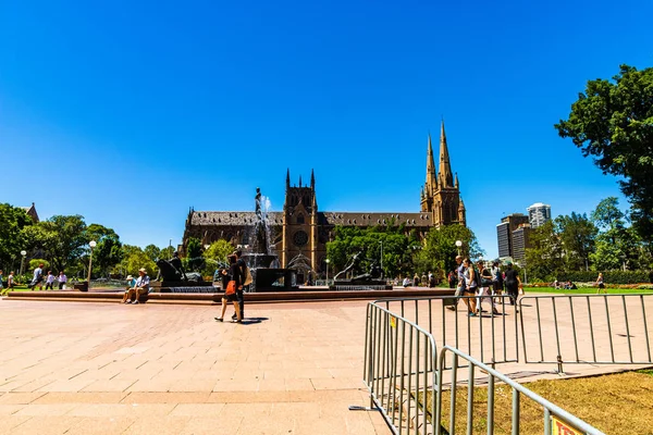 Сидней, Австралия - 2019. Мемориальный фонтан Арчибальда в Хайд-Па — стоковое фото