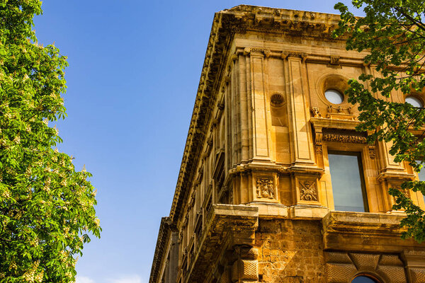 Granada, Spain ��� 2019. The Palace of Carlos V ��� Alhambra Pal