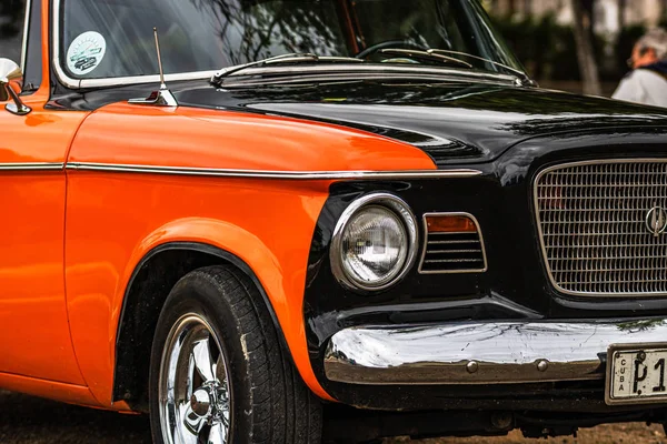 La Havane, Cuba the World 2019. Détail photo de classique vieille voiture américaine — Photo