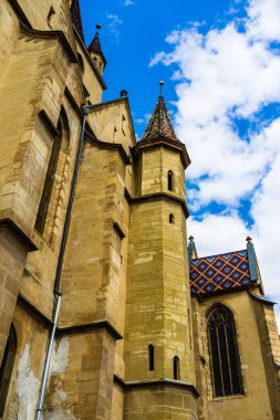 Sibiu Lutheran katedrali Saint Mary Kulesi, Romanya.