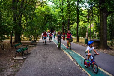 Bucha Kral Mihai I park (Herastrau park) eğlenmek İnsanlar