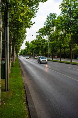 Bükreş sokaklarında trafik, Romanya, 2019.