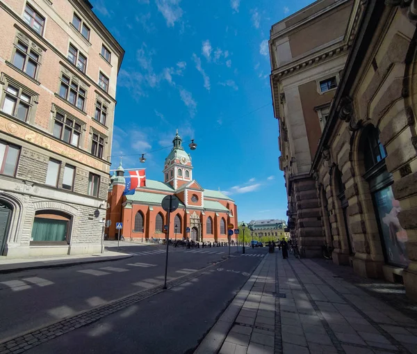 St jacobs kyrka, Saint James Church, eine farbenfrohe Kirche auf Lager — Stockfoto