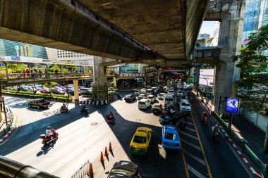 Bangkok, Tayland, 2019 'da sabah trafiği.
