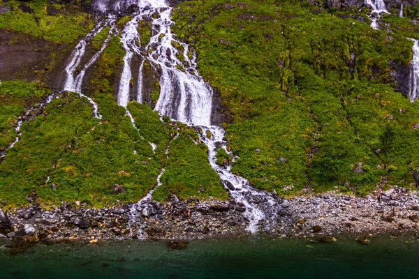 A cachoeira das Sete Irmãs em Geiranger, Noruega (7 Sisters Wat — Fotografia de Stock